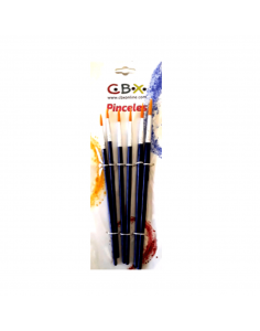 PINCEL BLISTER CBX SINTETICO REDONDO X 6 UNIDADES