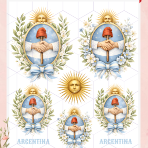 TRANSFER TERMOTRANSFERIBLE TEXTIL ESCUDO ARGENTINO