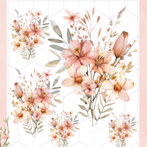 TRANSFER TERMOTRANSFERIBLE TEXTIL FLORES 15