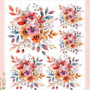 TRANSFER TERMOTRANSFERIBLE TEXTIL – FLORES 19