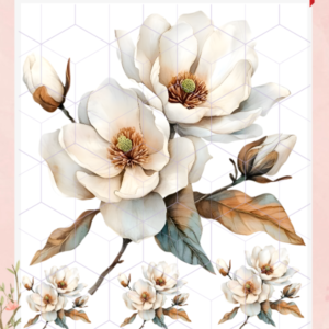 TRANSFER TERMOTRANSFERIBLE TEXTIL – FLORES 24